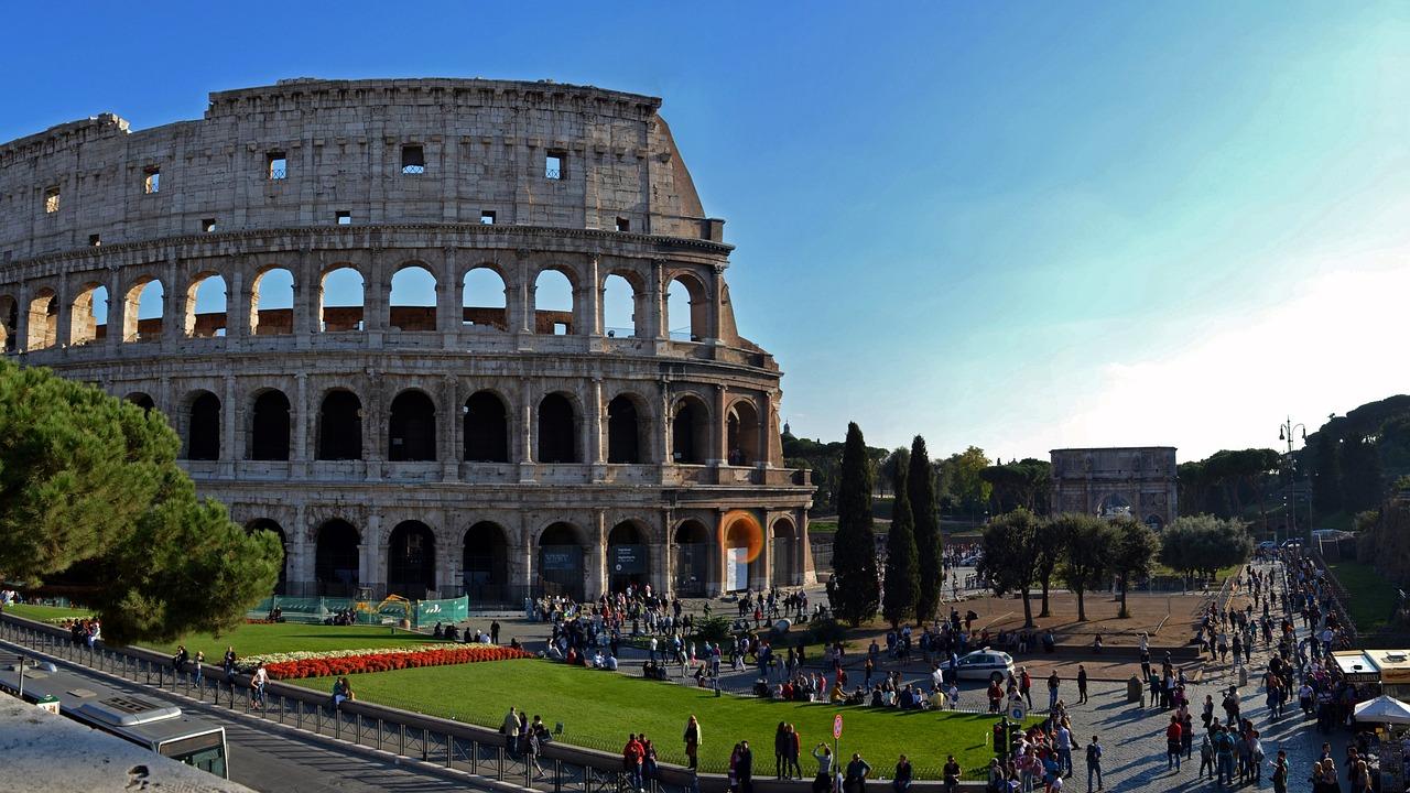 landscape view of colosseum