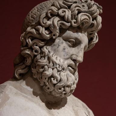 Marble Statue of Jupiter, King of the Roman Gods Ancient Roman marble statue of Jupiter, ruler of the gods