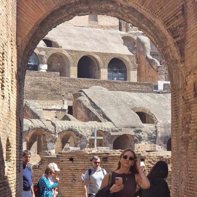 Visitors entering the Colosseum in Rome Visitors entering the Colosseum at the start of an in-depth Ancient Rome tour