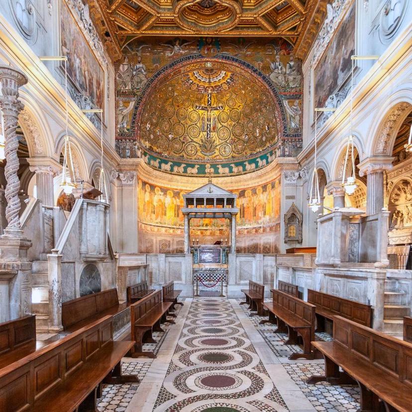 stunning-inside-basilica-of-s-clemente San Clemente Basilica's stunning central nave