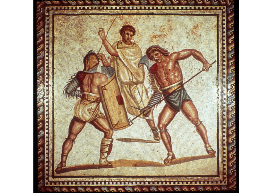 depiction of Roman wrestlers