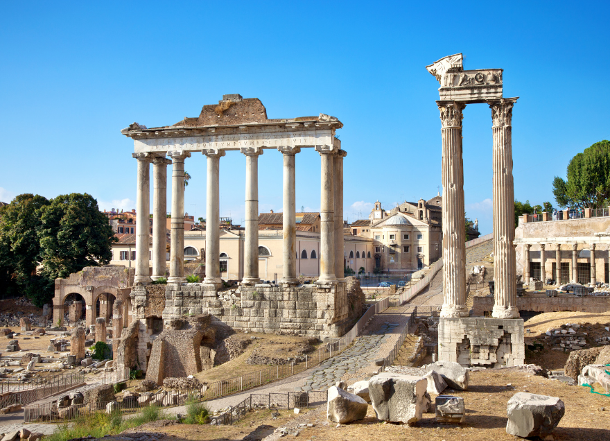 view of roman forum