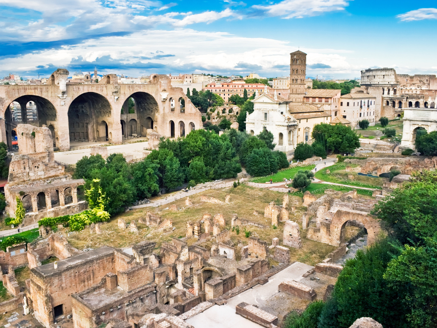 view of roman forum