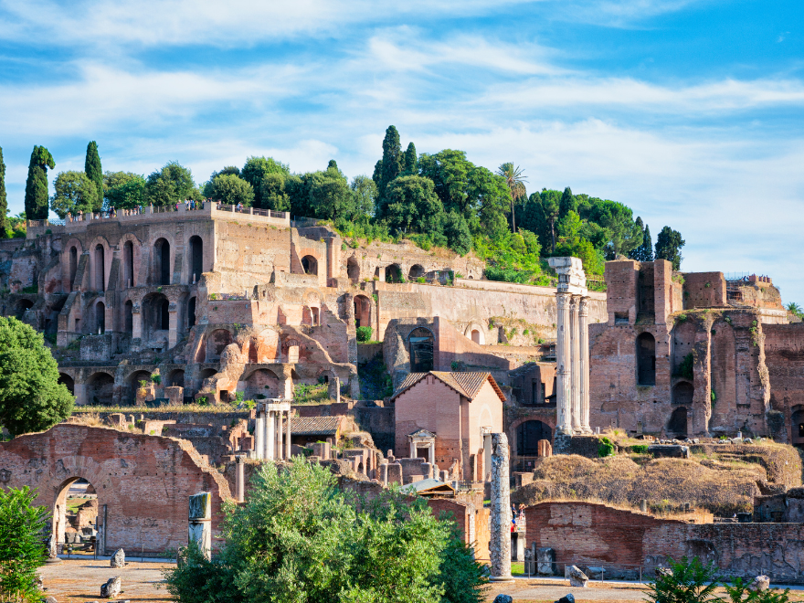 detail of palatine hill