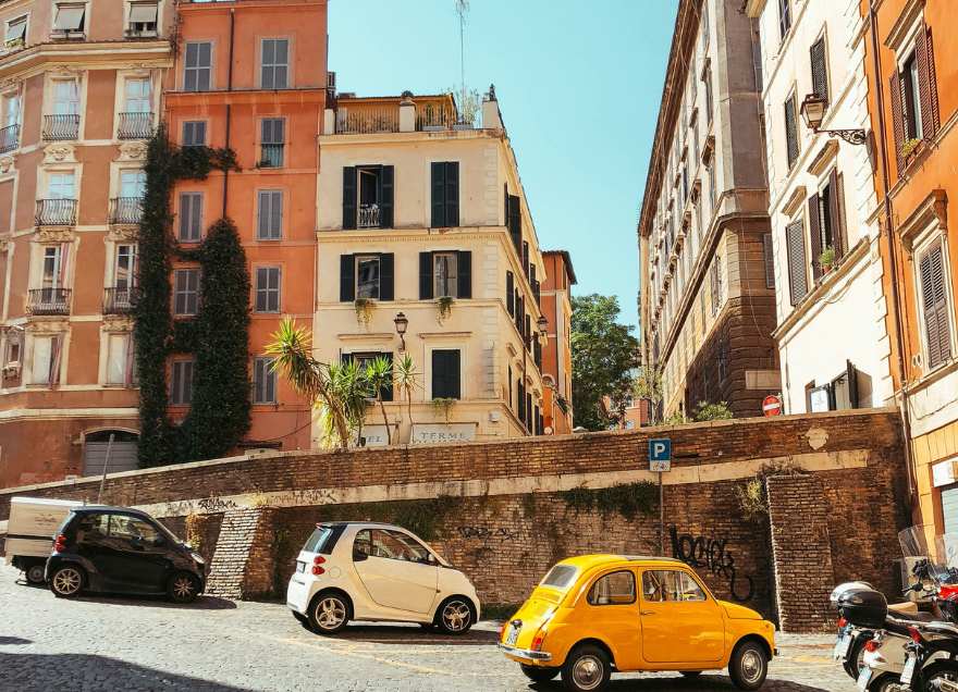 famous shop view in Rome